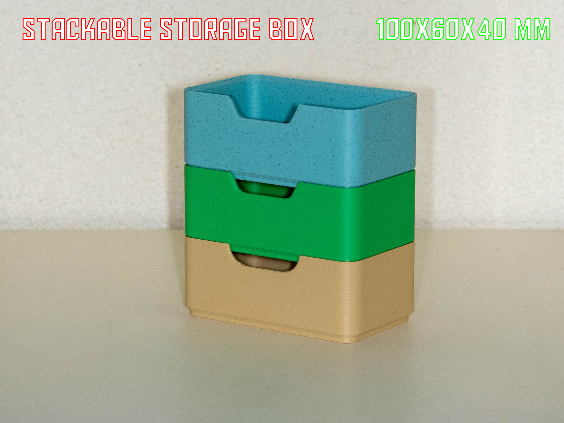 stackable storage box 100x60x40