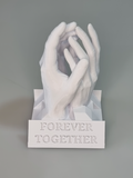 Holding hands with message