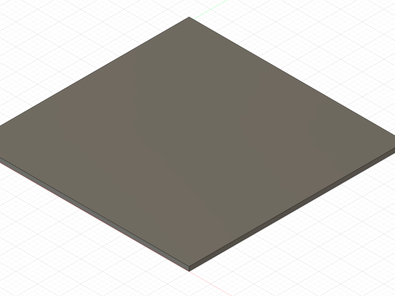 Simple plate for testing printer settings