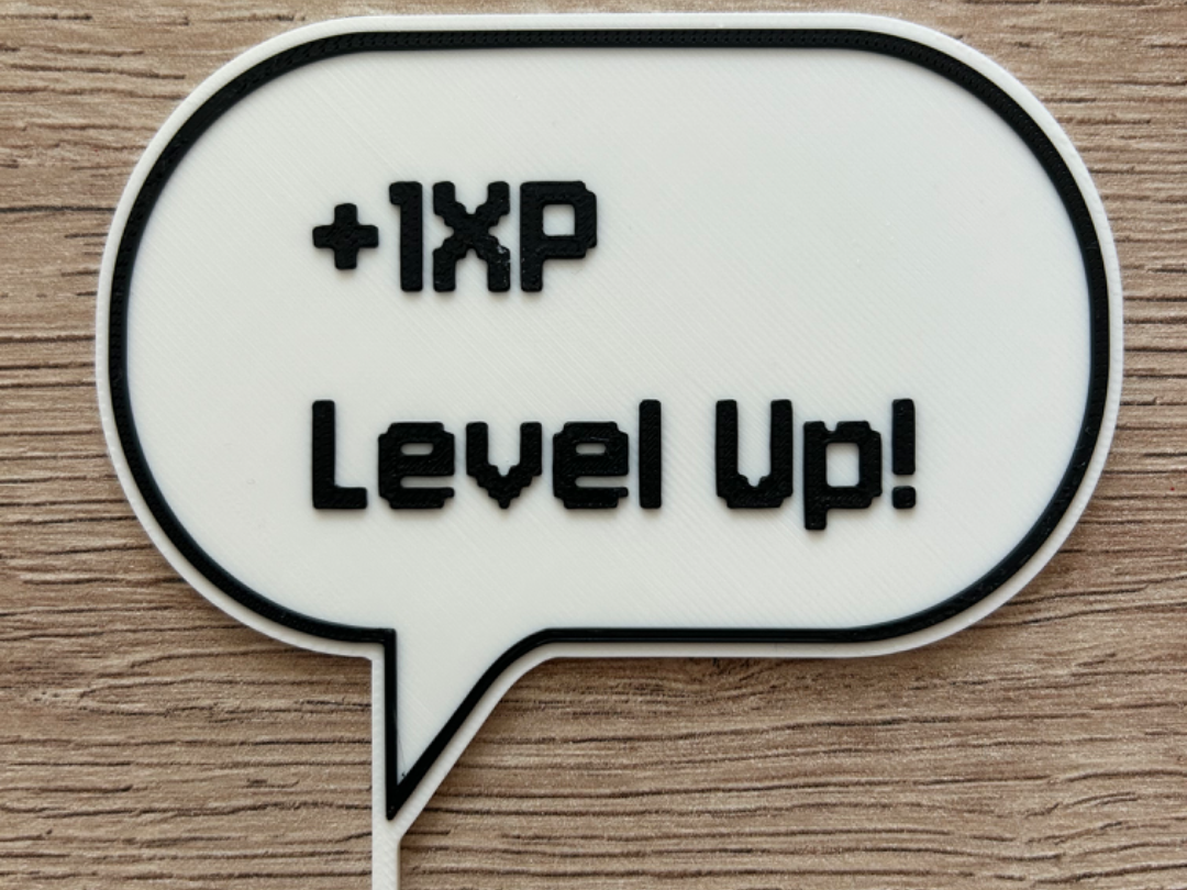 +1XP Level up! - cake topper