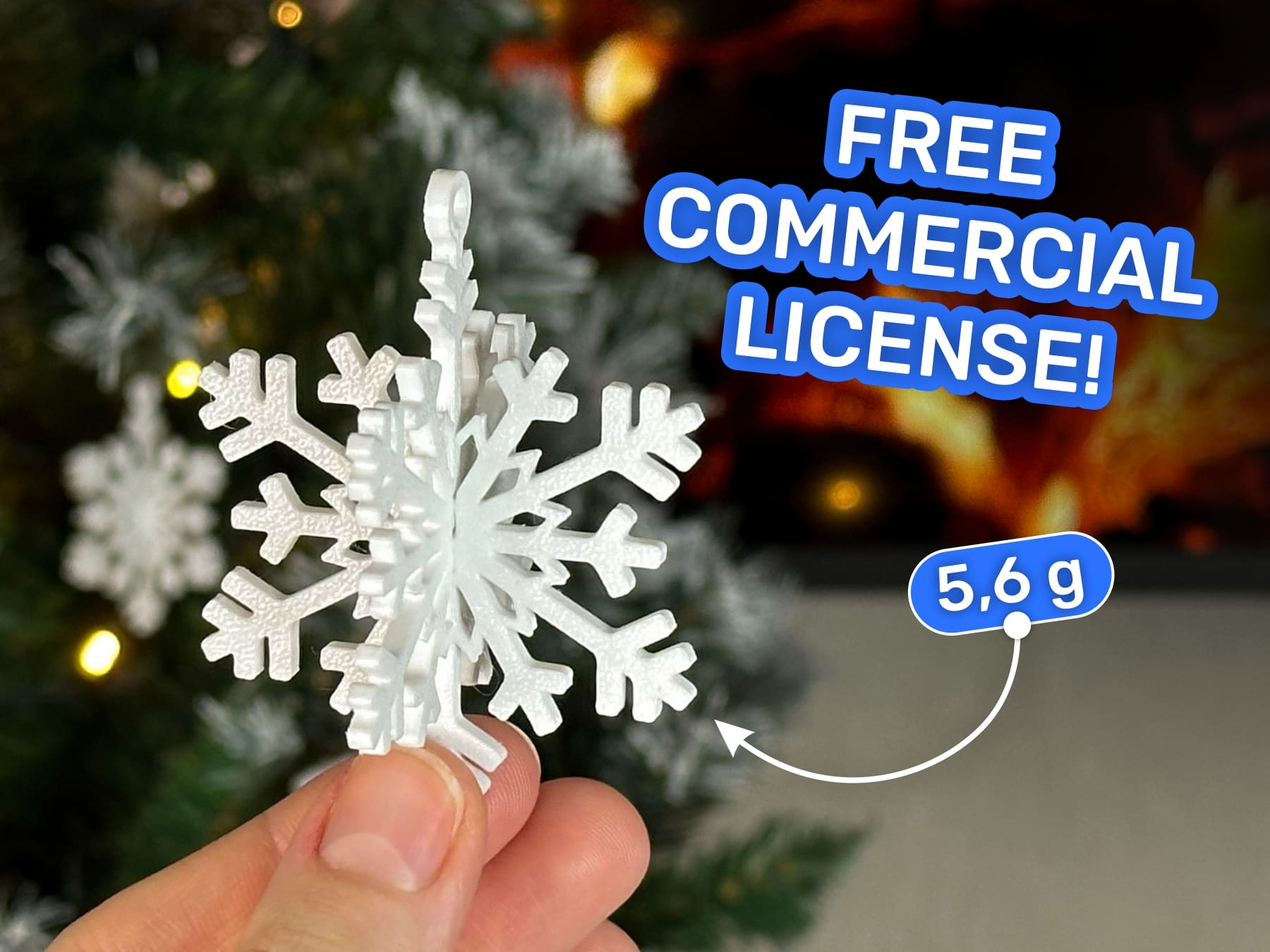 3D Snowflake Puzzle. Snap-Fit New Year's decor