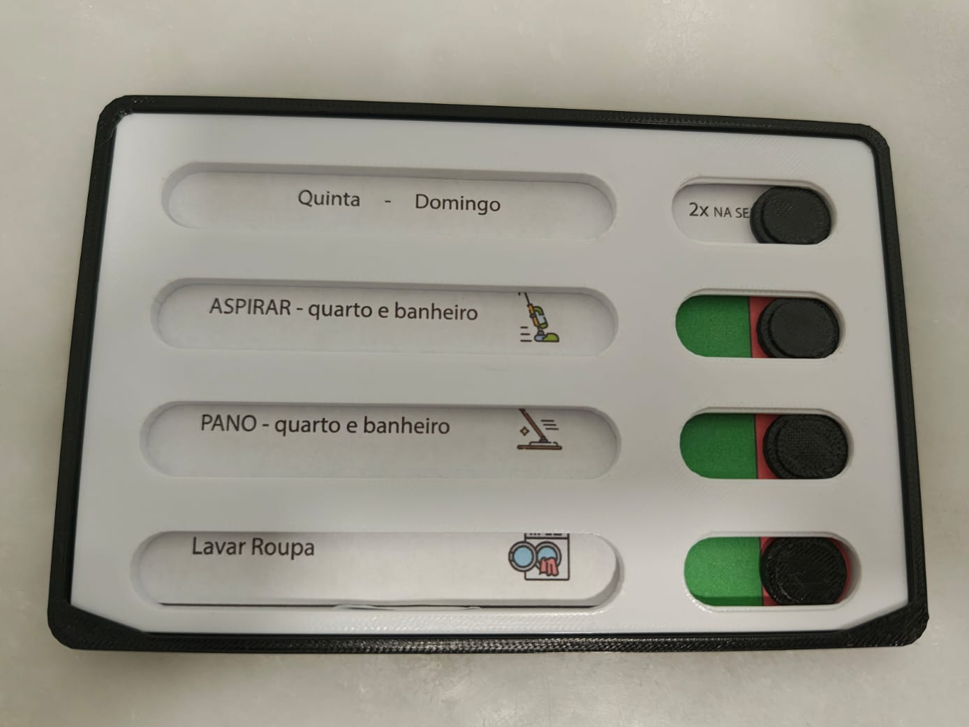Kids Routine Toggle Board — Custom Rows