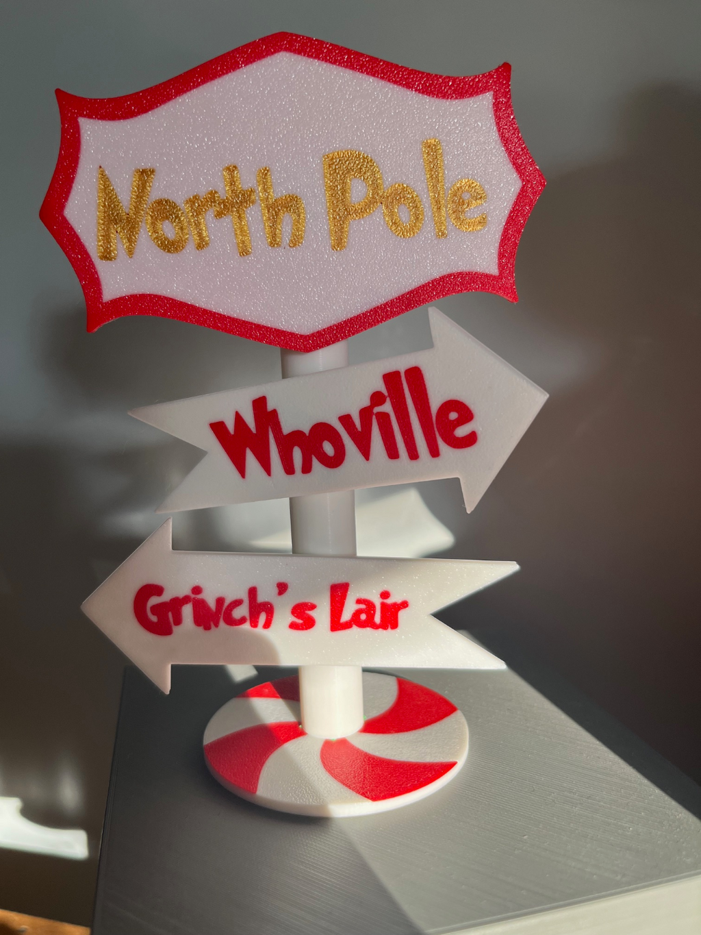North Pole Whoville Grinch Sign Christmas Decor