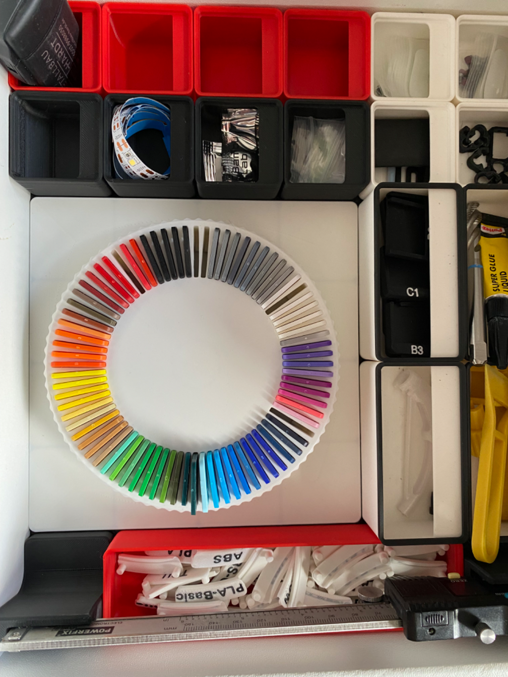 Gridfinity Swatches Display Wheel Base