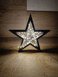 Christmas star with fairy lights