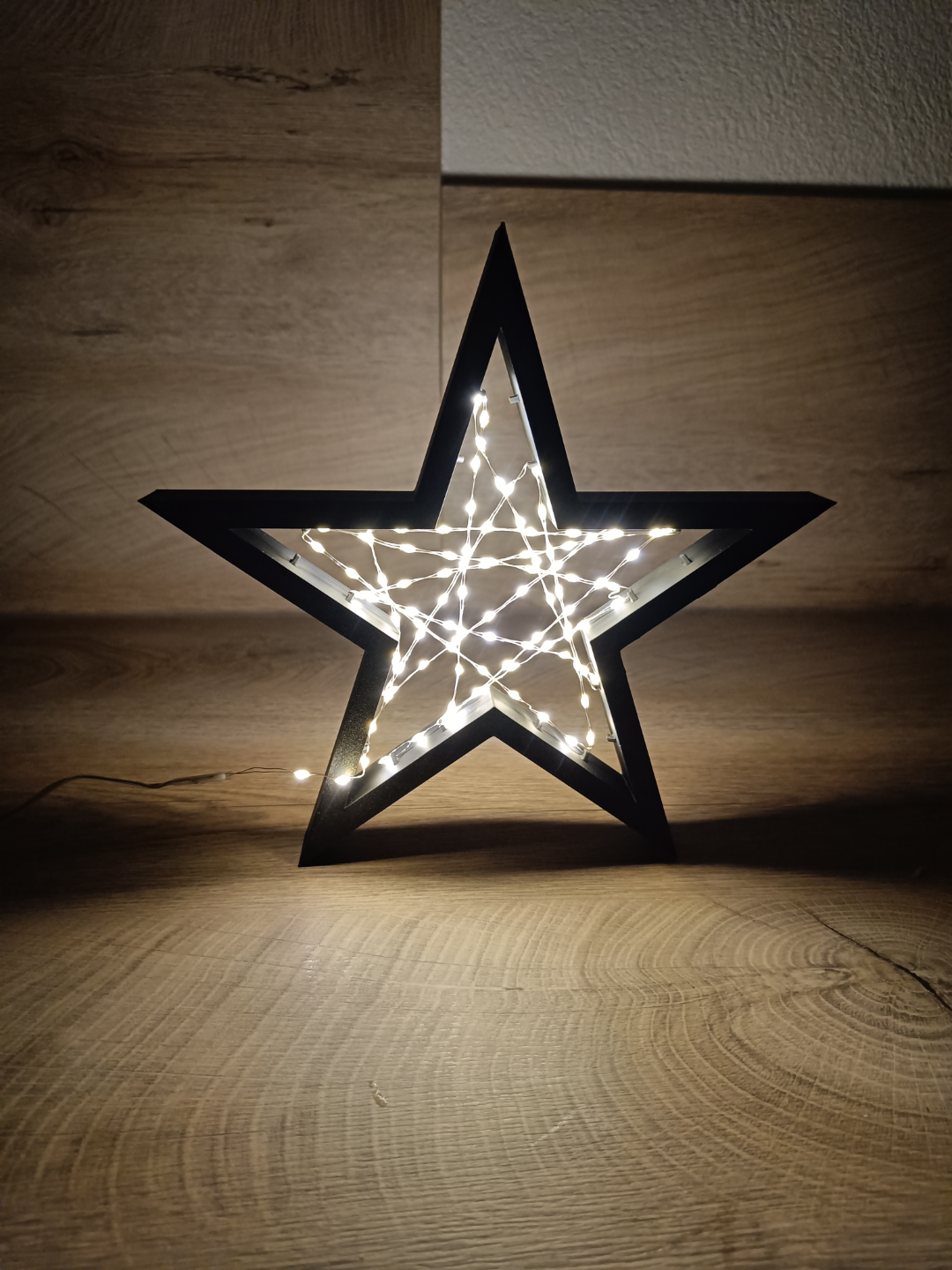 Christmas star with fairy lights