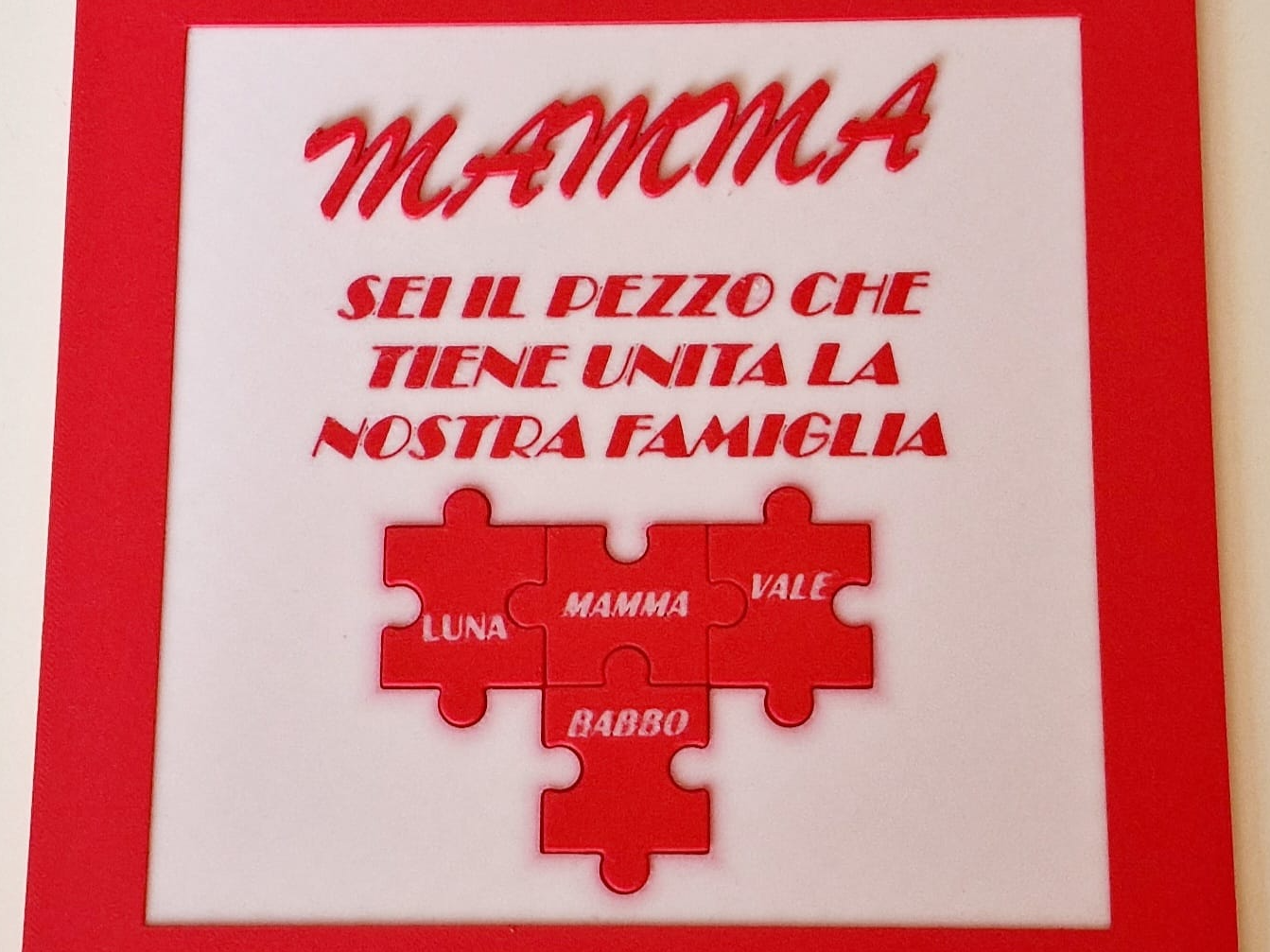 Cornice puzzle Festa della Mamma - Mother's day