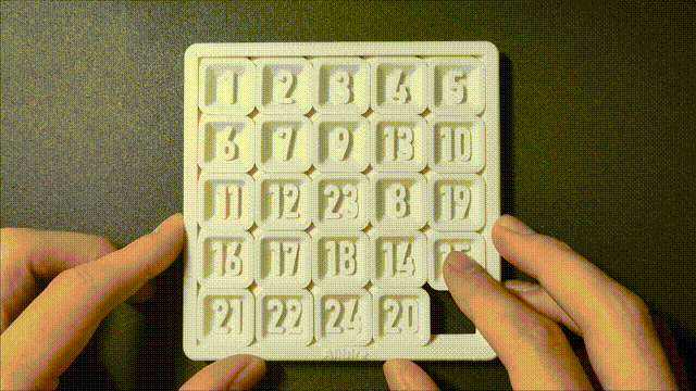 数字华容道-益智小玩具 5×5 数字解谜（拼图玩具）