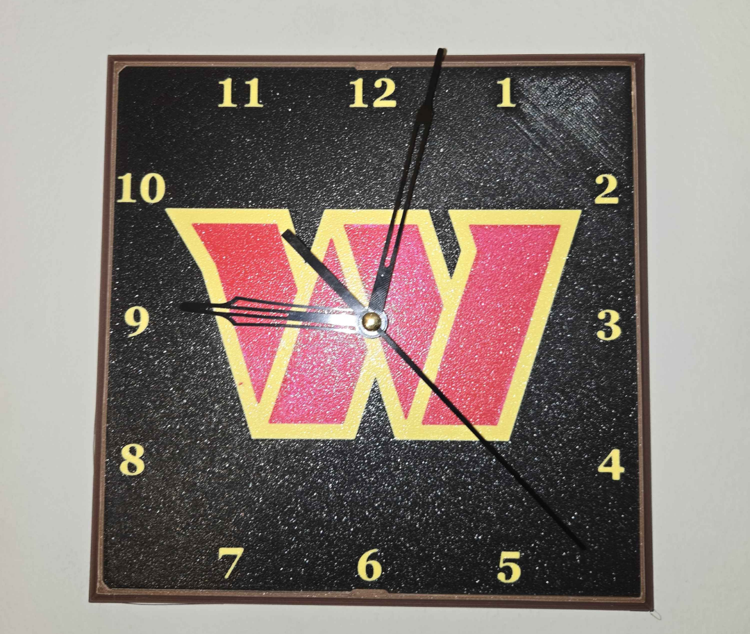 Washington Commanders Clock Face