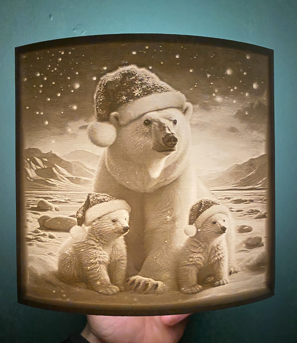christmas polar bear