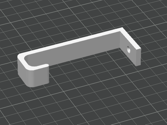 Towel hook, underside of the countertop - 4mm hole