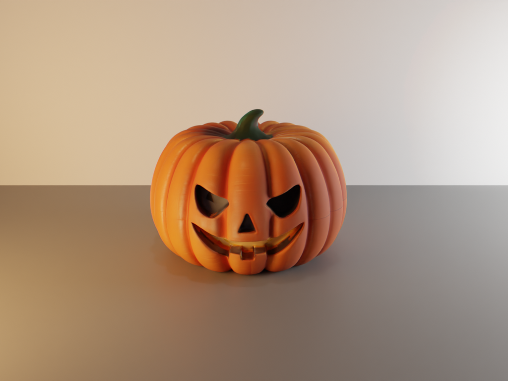 Scary halloween pumpkin head