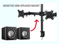 Monitor arm mount for Hama speakers