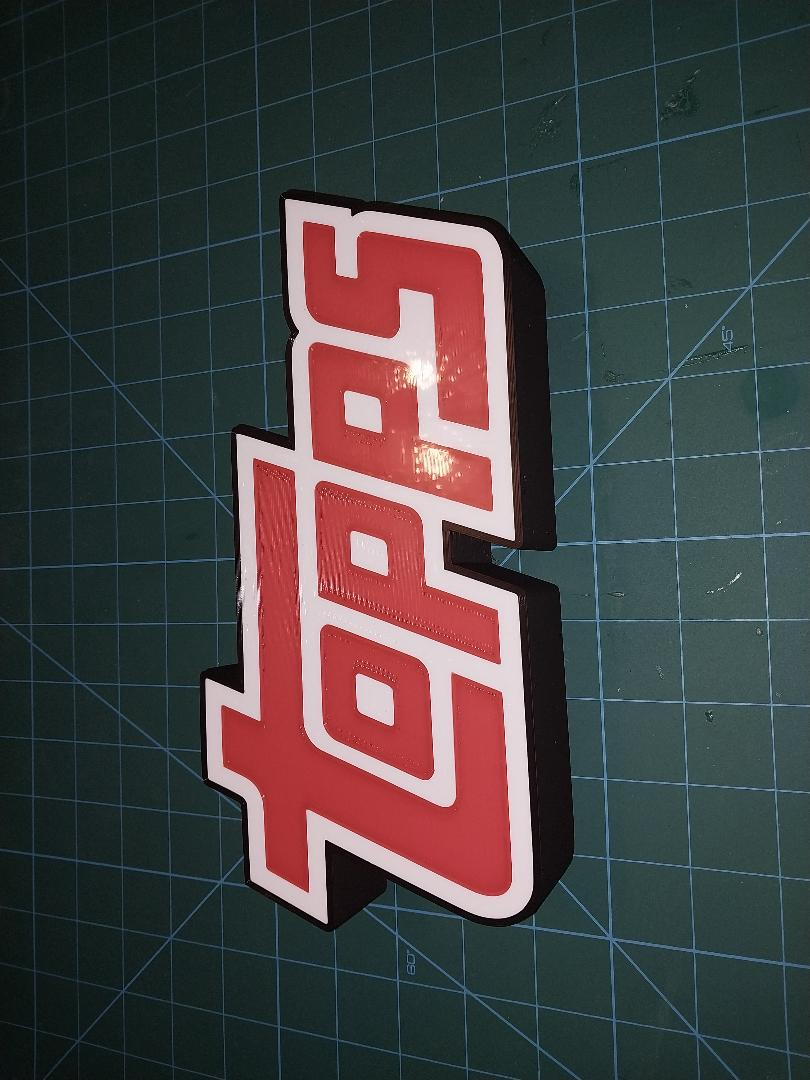 Topps LED lightbox sign