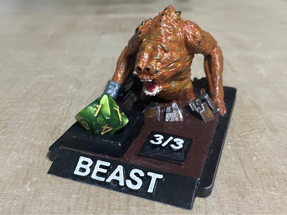 MTG 3D Beast Token