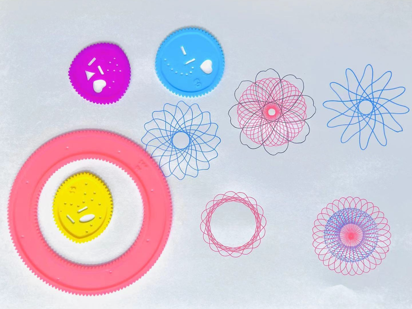 万花尺改进版，Spirograph drawing template