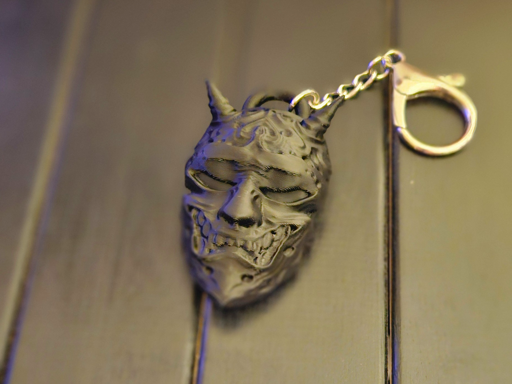 Oni Mask Keychain Charm