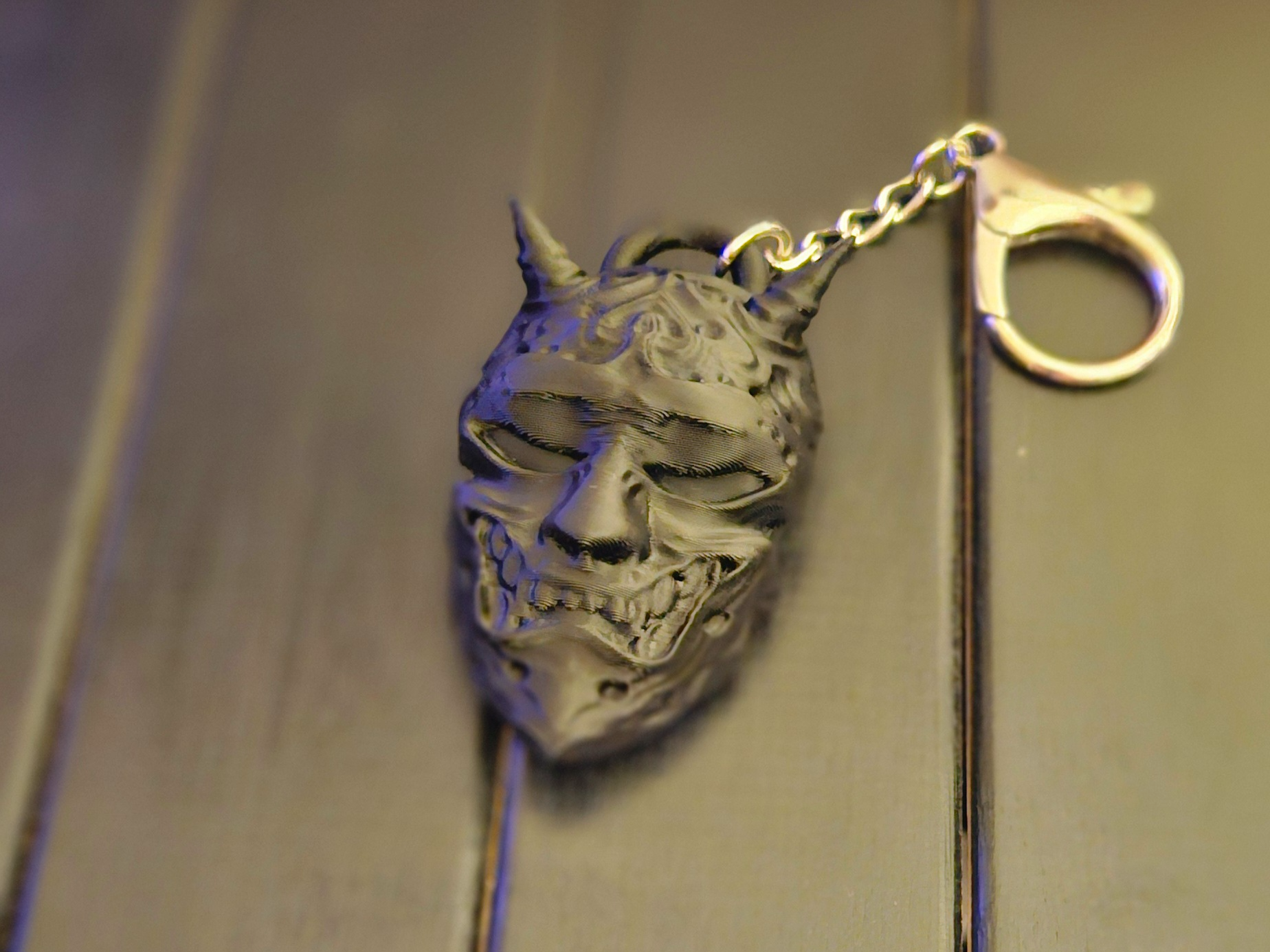 Oni Mask Keychain Charm