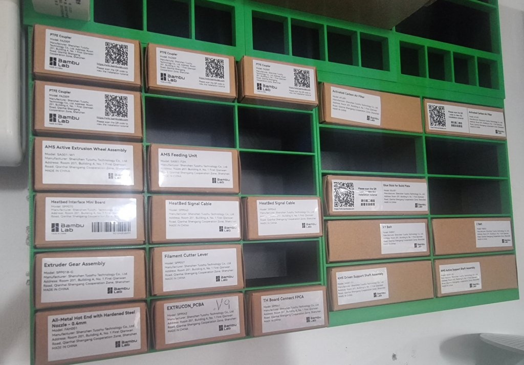Bambu Lab - Wall Mounted Parts Storage shelves