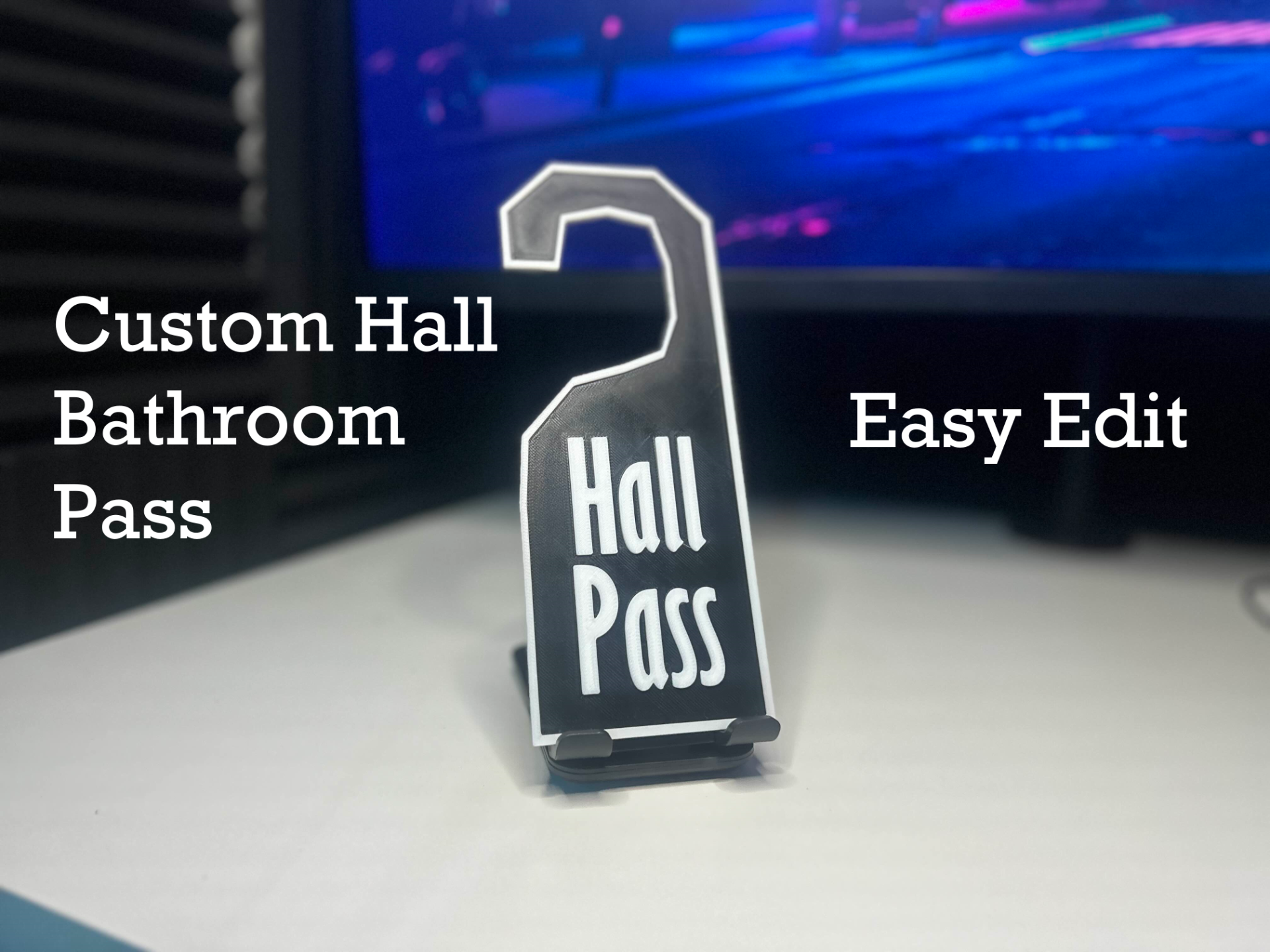 Custom Hall Pass Hanger