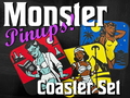 Classic Monster Pinups - Halloween Coasters