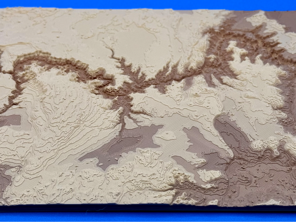 Topographic Map of the Grand Canyon - 6x5.5in