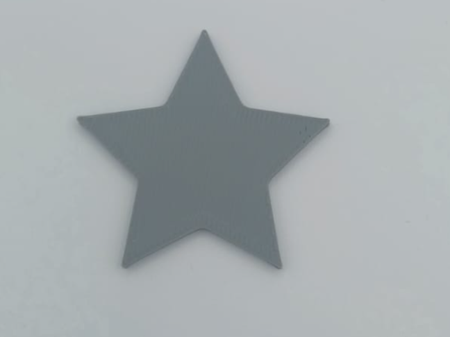 Flat 2D star shape
