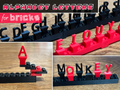 Alphabet letters for bricks
