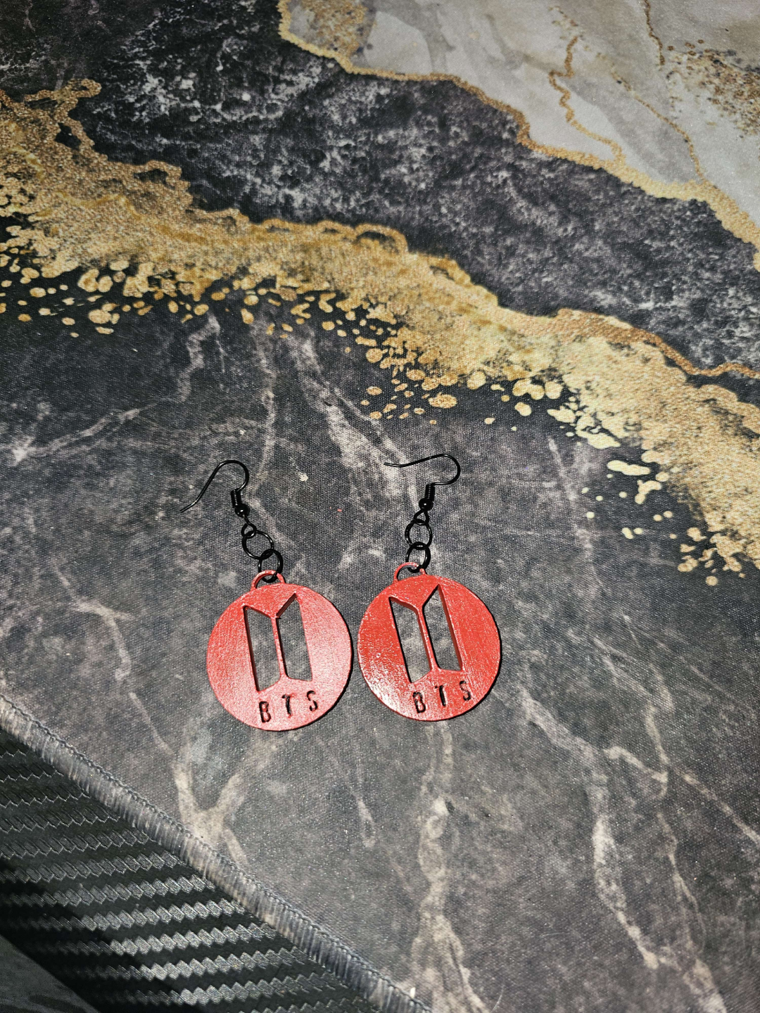 BTS Earrings | Wireframe | Solid