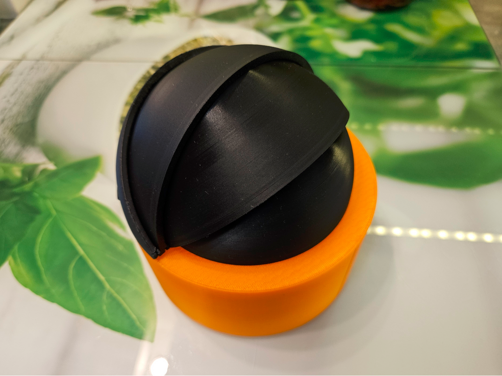 Container with opera style lid