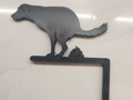 Pooping Dog Door Frame Sign