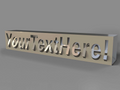 Cut and Tilted Text - Customizable