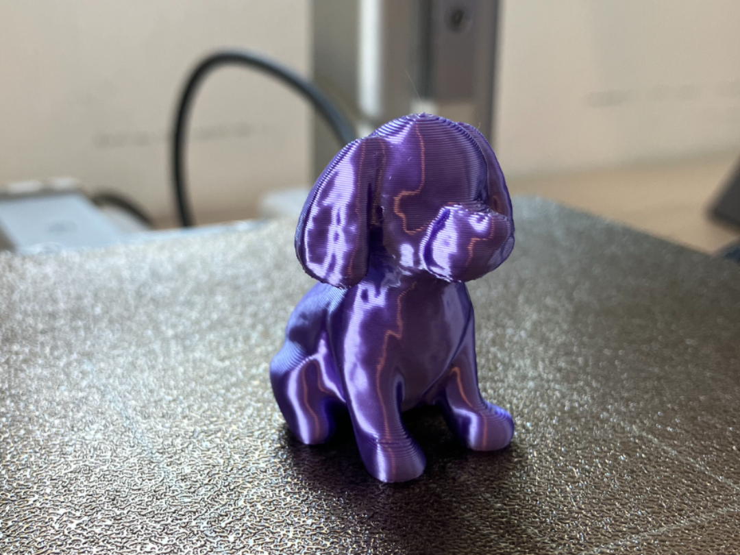 Miniature Sitting Dog: Fast Print, Cute, Detailed
