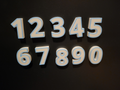 Numbers 0-9 fridge magnets with border