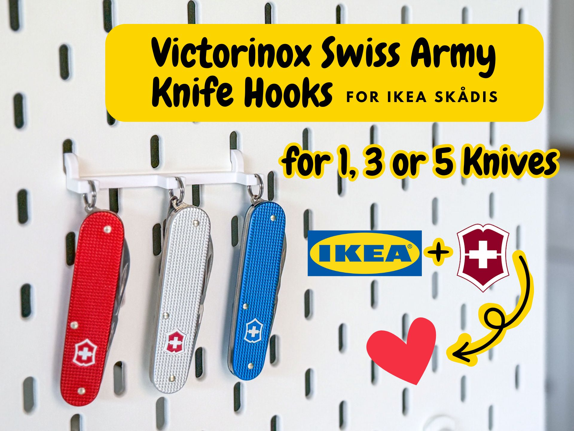 Victorinox Swiss Army Knife Hooks for IKEA SKADIS
