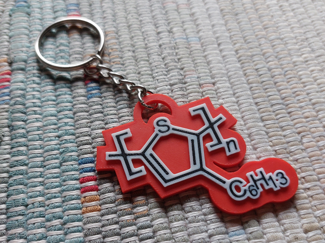 P3HT molecule keychain