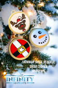SNOWMAN & SANTA SUGAR COOKIE ORNAMENT