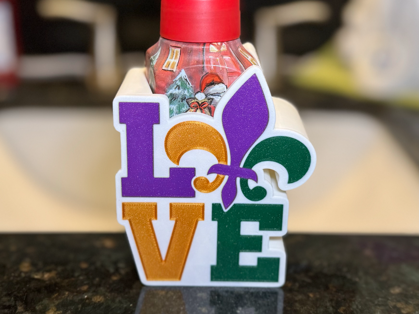 Mardi Gras LOVE BBW Soap Bottle Holder