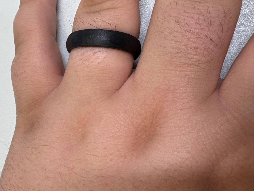 Simple print 7mm thick wedding ring