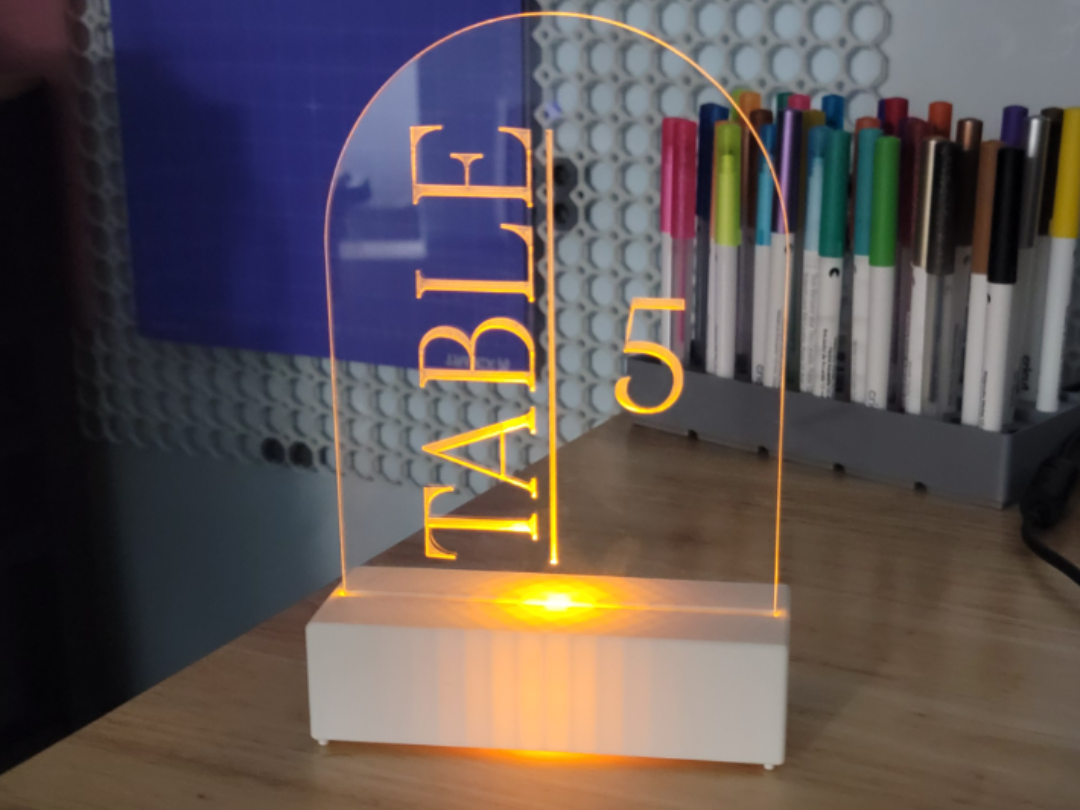 Tea Light Acrylic Sign Holder