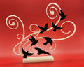 Wind with Sparrows - 2 Colors - Stand Optional