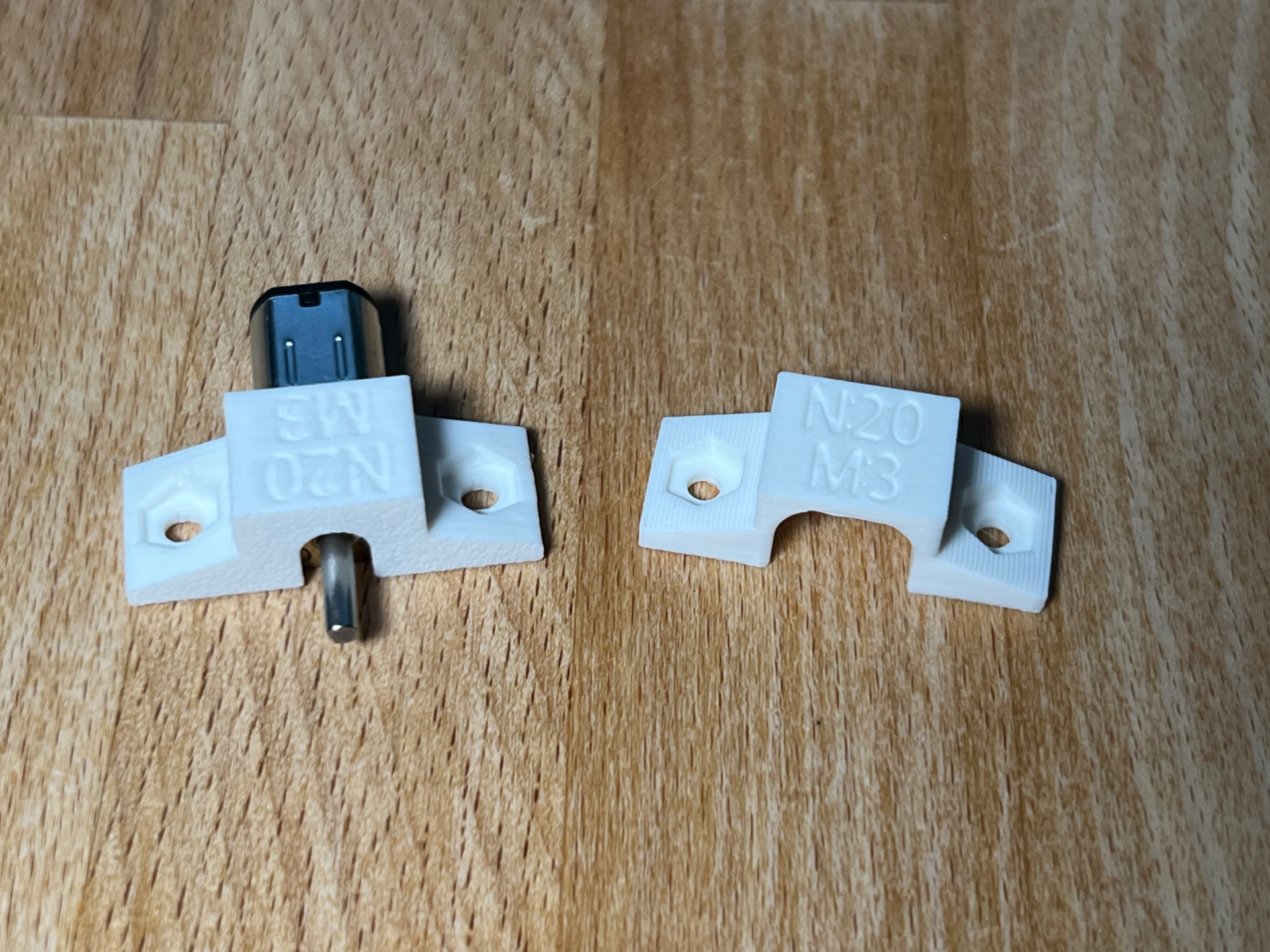 N20 Gear Motor Mount for M3 Nuts