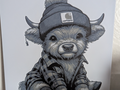 highland cow hueforge