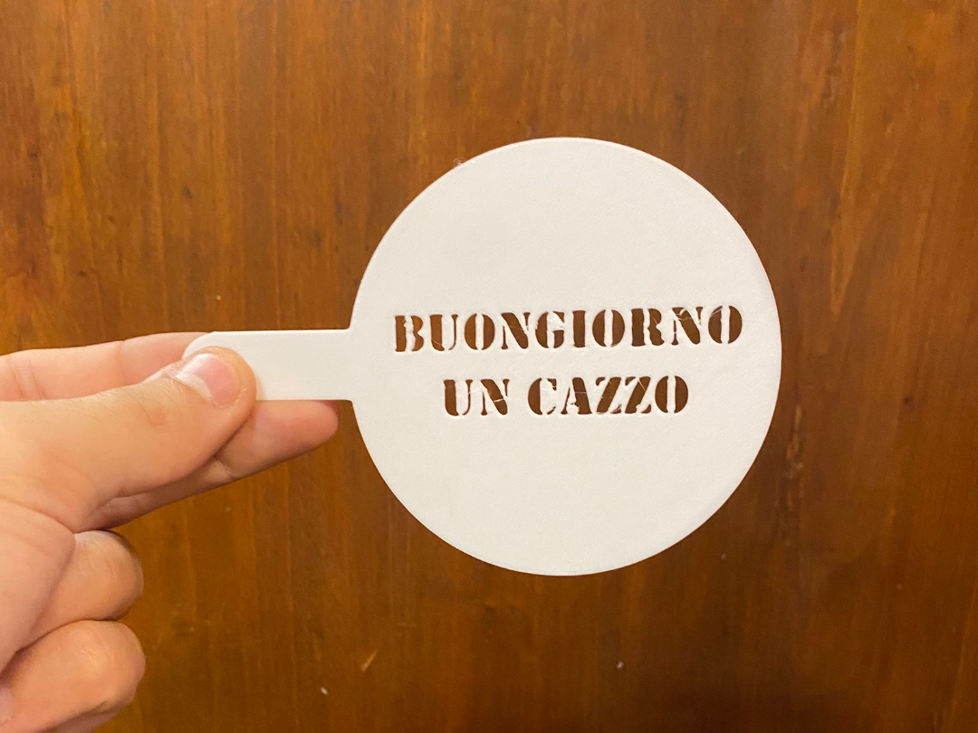 Un Buon Buongiorno - Coffee stencil