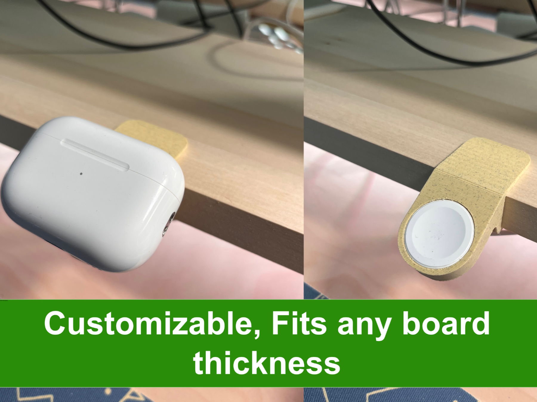 Apple Watch (AirPods) MagSafe desk shelf clamp