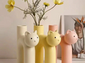 Cat Vase and Panda Vase