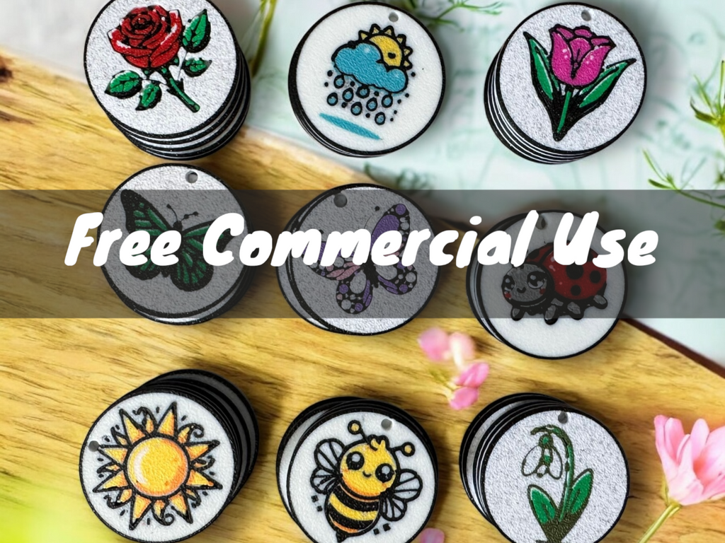 9 Nature Charms for Earrings, Pendants & Keychains