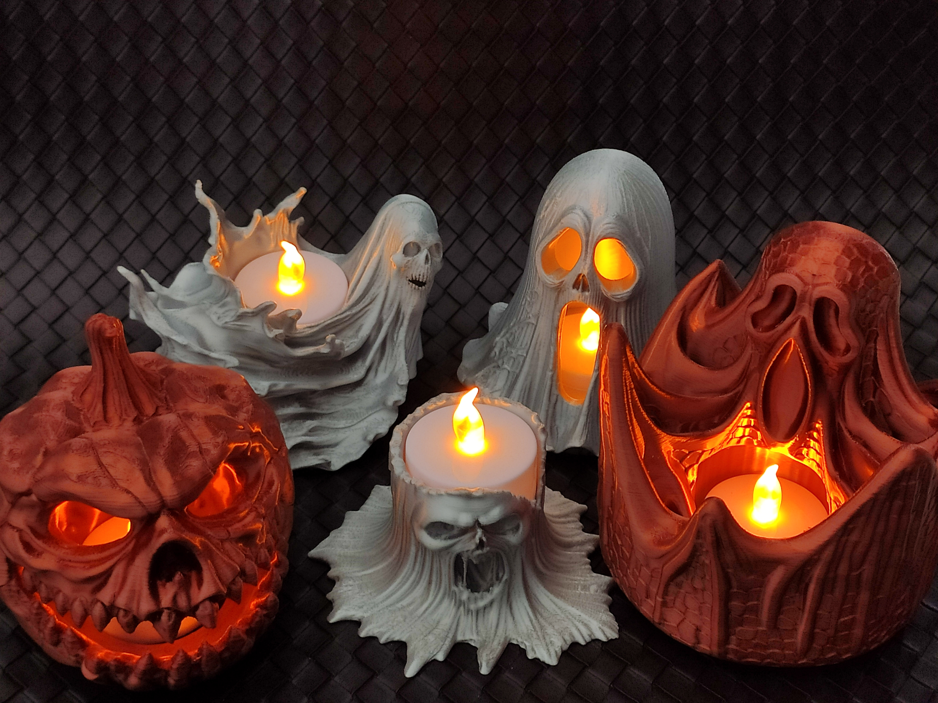Cursed LED Tealight Set / Halloween edition (5PCS)