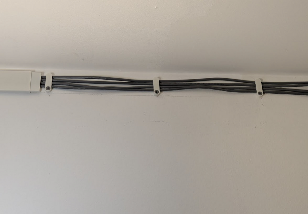 Ethernet Cable Wall Clips and Cover/Conduit