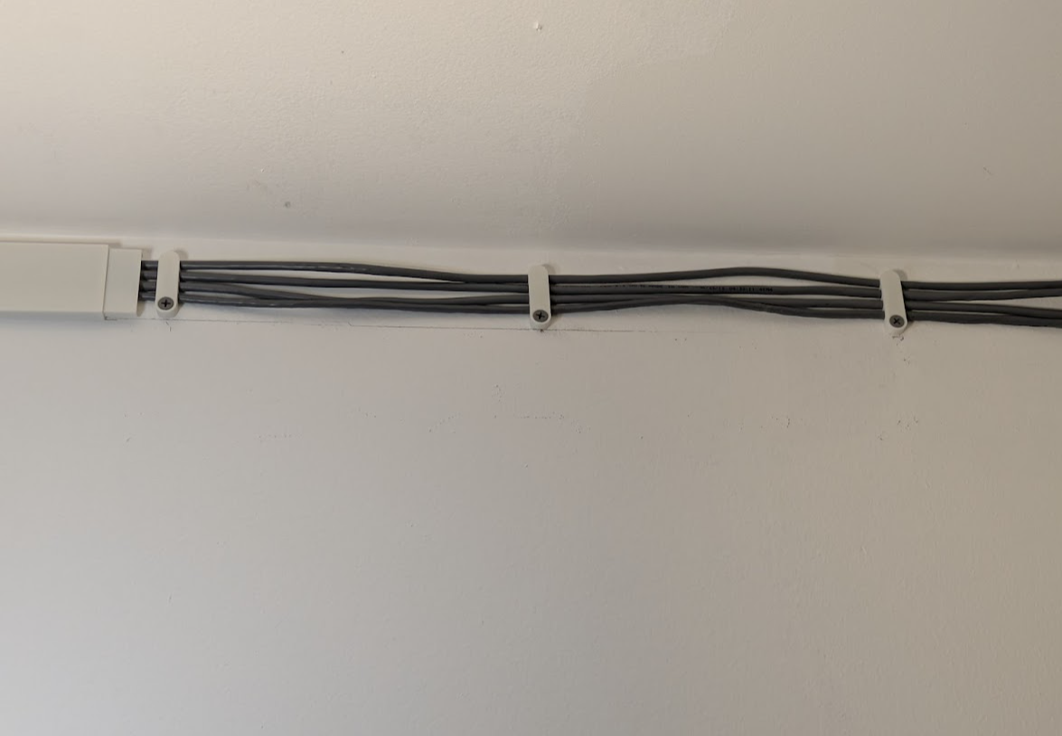 Ethernet Cable Wall Clips and Cover/Conduit